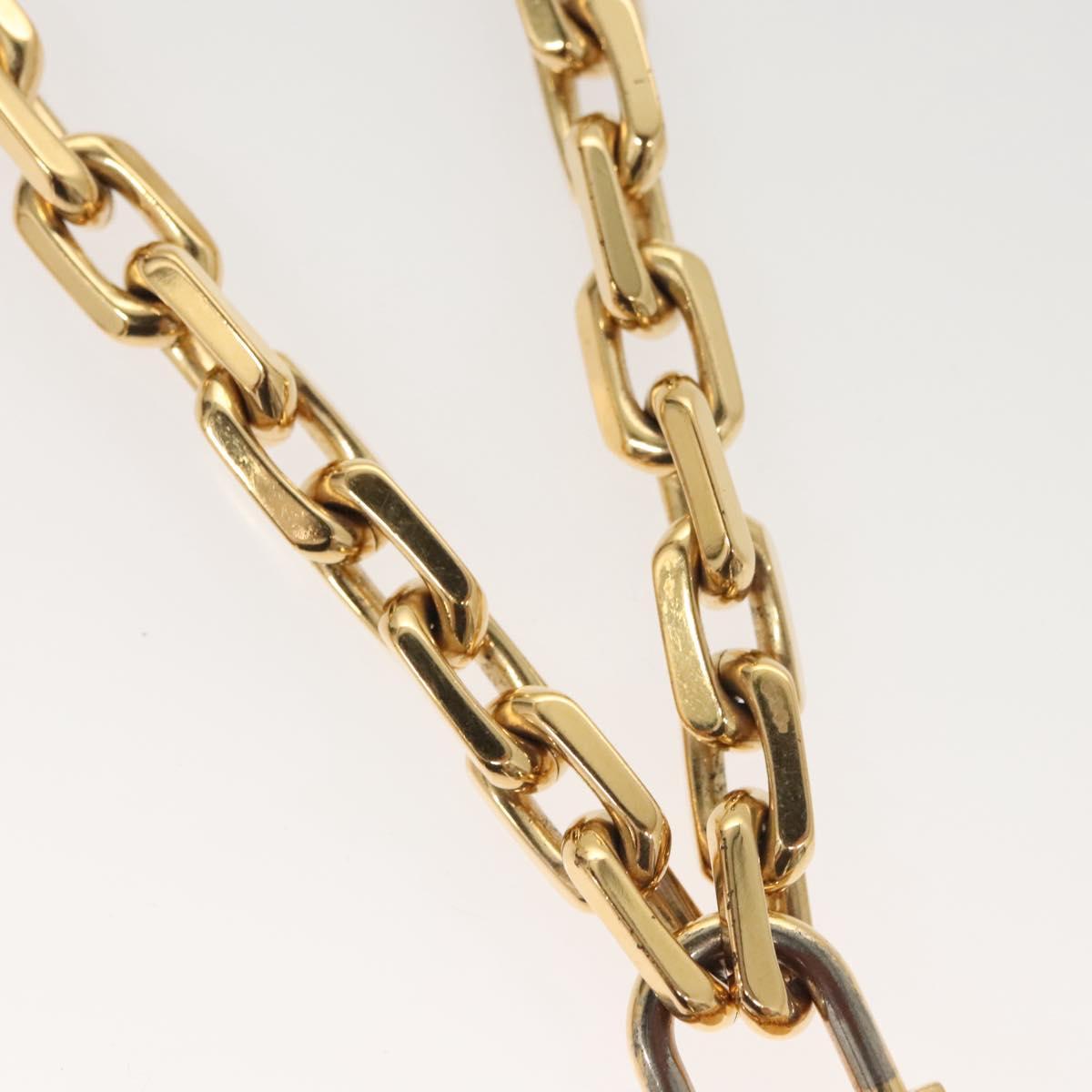 LOUIS VUITTON Necklace LV Edge Chain Cadena GP Necklace Gold MP2993 Auth 118806