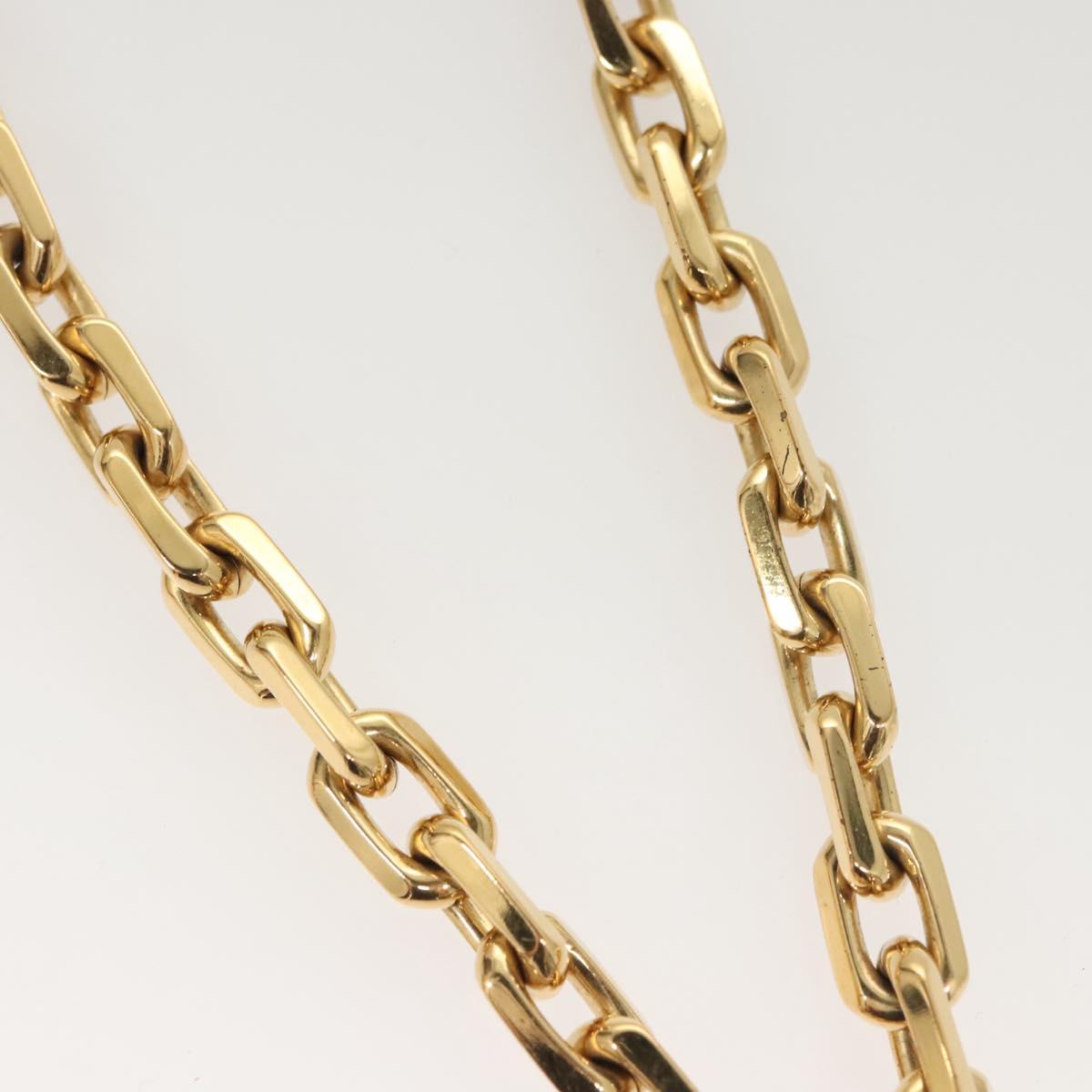 LOUIS VUITTON Necklace LV Edge Chain Cadena GP Necklace Gold MP2993 Auth 118806