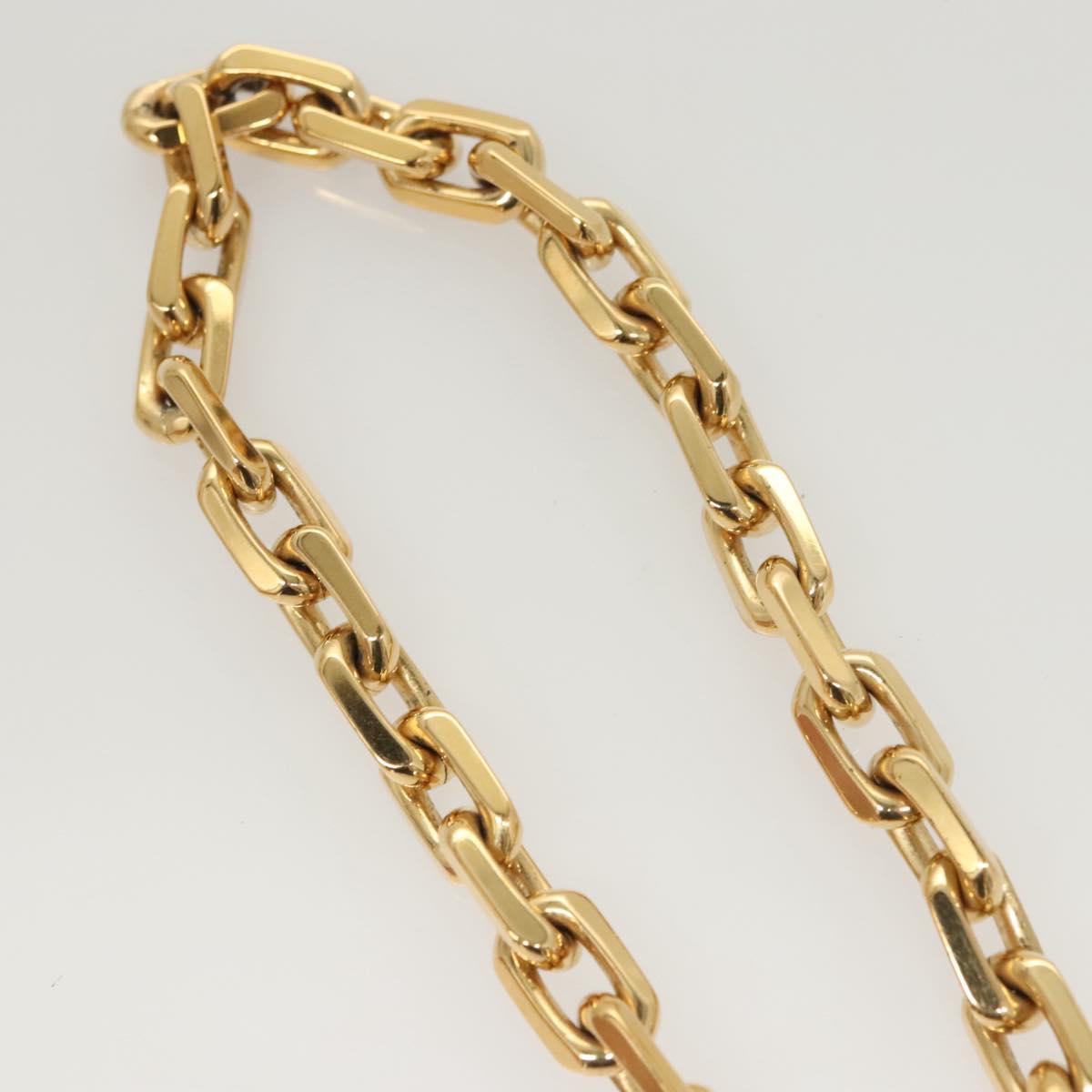 LOUIS VUITTON Necklace LV Edge Chain Cadena GP Necklace Gold MP2993 Auth 118806