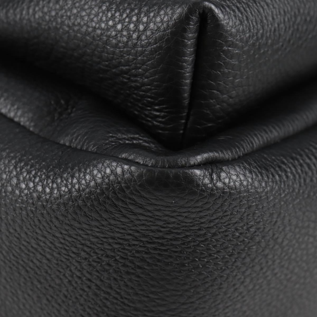 VERSACE Backpack Leather Black Gold Auth 118813M