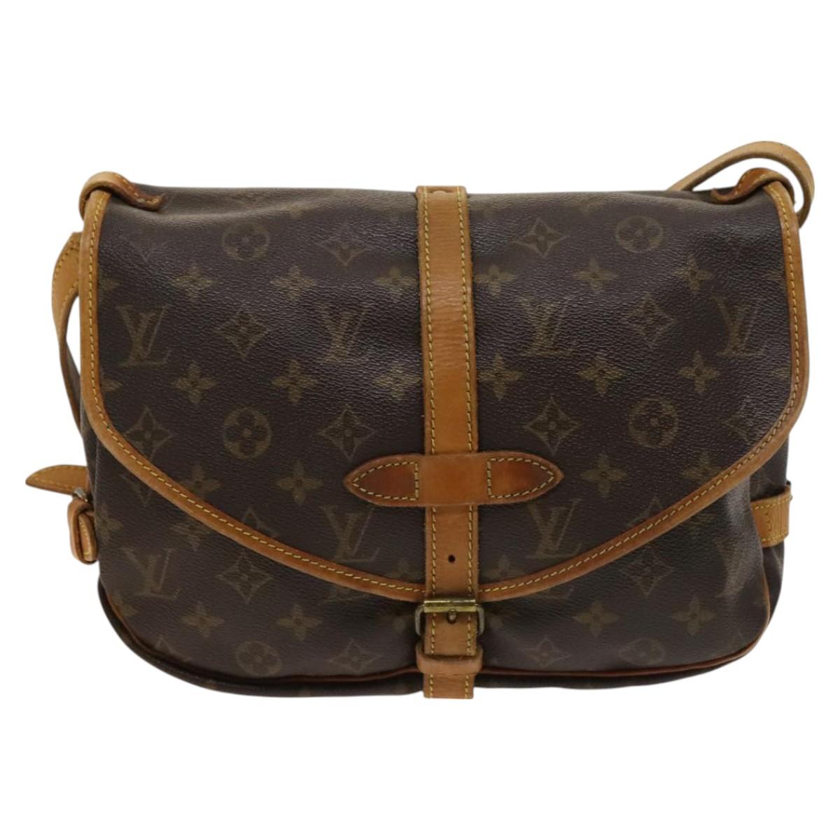 LOUIS VUITTON Monogram Saumur 30 Shoulder Bag M42256 LV Auth 118837