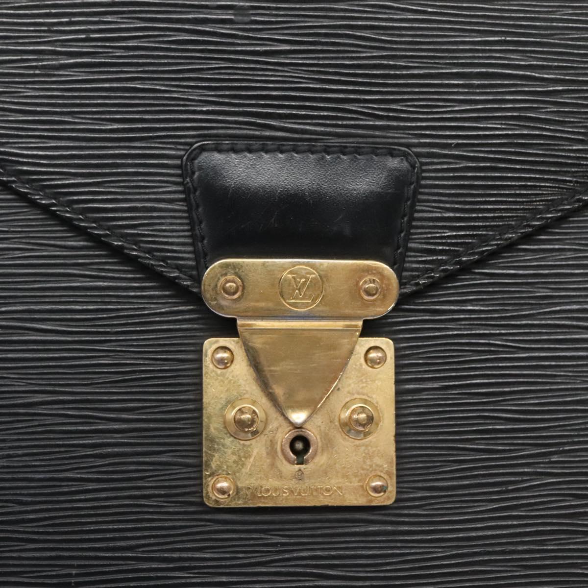 LOUIS VUITTON Epi Serviette Conseiller Business Bag Black M54422 LV Auth 118840