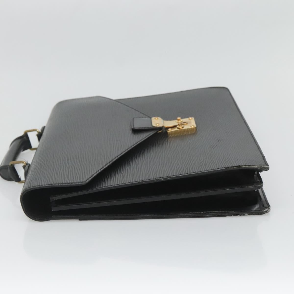 LOUIS VUITTON Epi Serviette Conseiller Business Bag Black M54422 LV Auth 118840