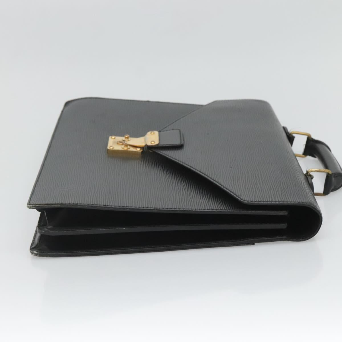 LOUIS VUITTON Epi Serviette Conseiller Business Bag Black M54422 LV Auth 118840