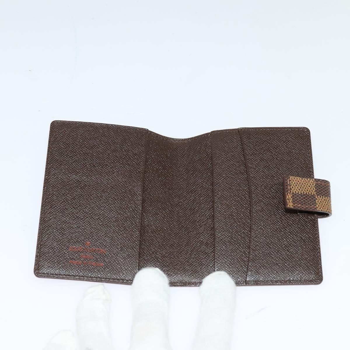 LOUIS VUITTON Damier Ebene Agenda Mini Day Planner Cover R20705 LV Auth 118844