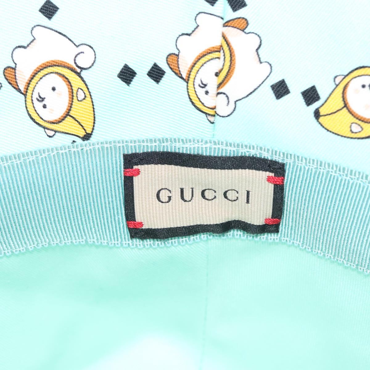 GUCCI Cap Canvas M Light Green 736960 Auth 118855M