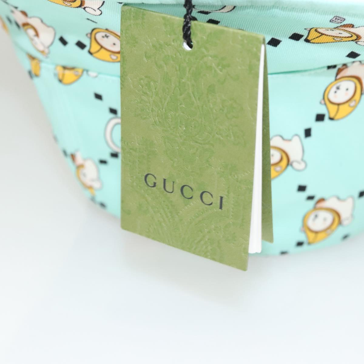 GUCCI Cap Canvas M Light Green 736960 Auth 118855M