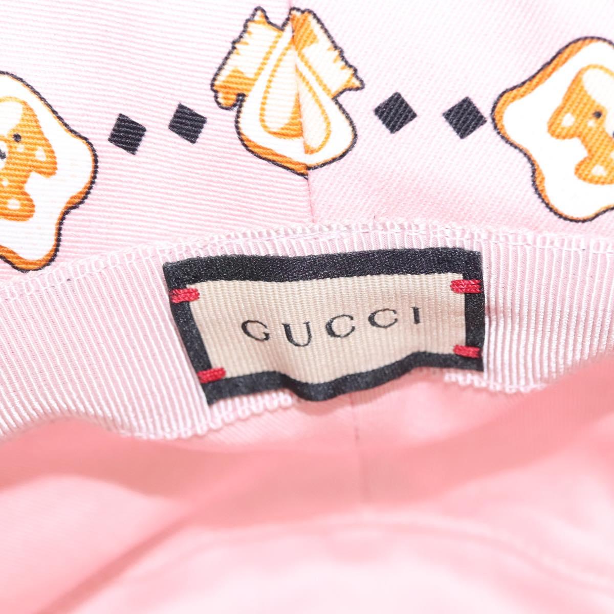 GUCCI Cap Canvas S Pink 727563 Auth 118856M