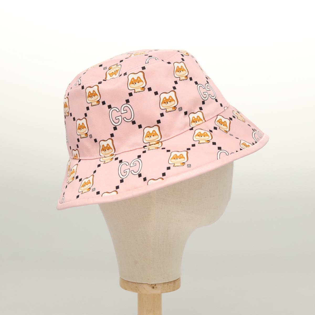 GUCCI Cap Canvas S Pink 727563 Auth 118856M