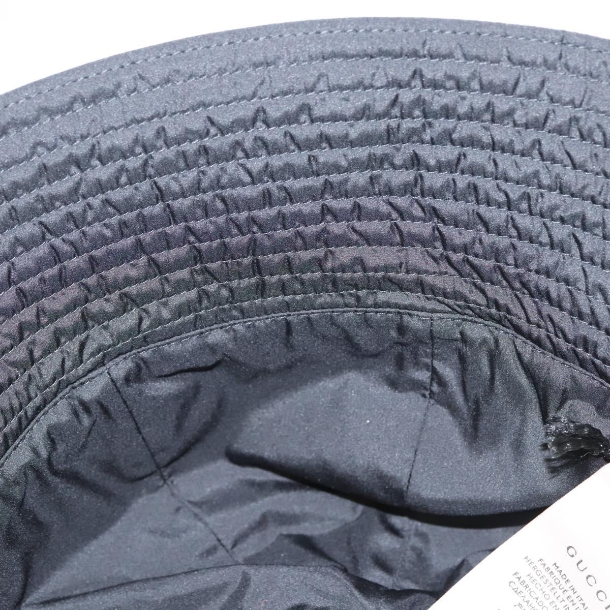 GUCCI Cap Nylon L Black 729470 Auth 118857M