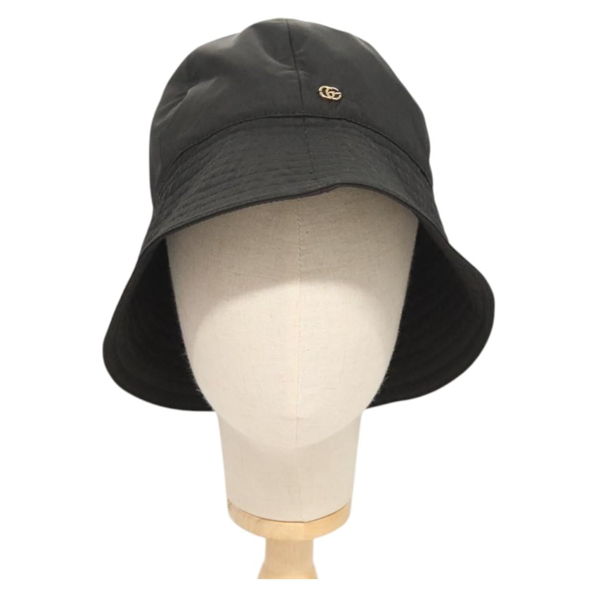 GUCCI Cap Nylon L Black 729470 Auth 118857M
