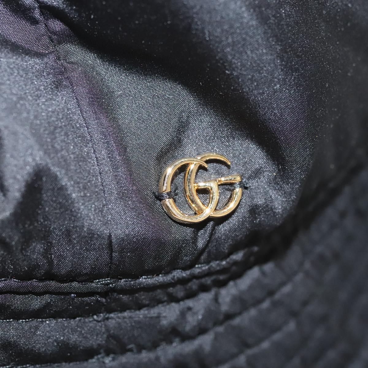 GUCCI Cap Nylon L Black 729470 Auth 118857M