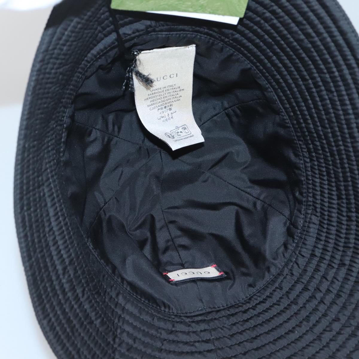 GUCCI Cap Nylon S Black 729470 Auth 118858M