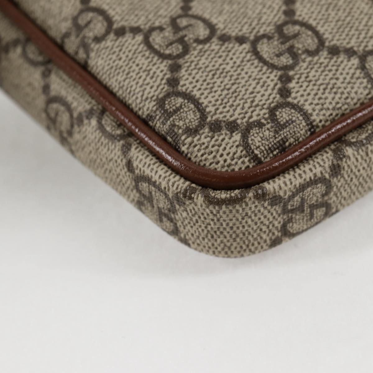 GUCCI GG Supreme Shoulder Bag PVC Beige Gold 700959 Auth 118864M