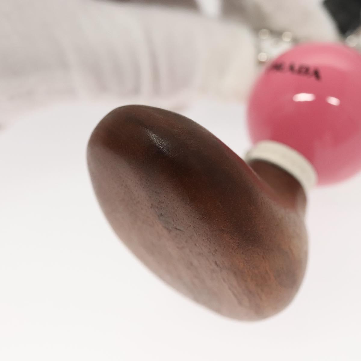 PRADA Key Holder metal Pink Auth 118867M