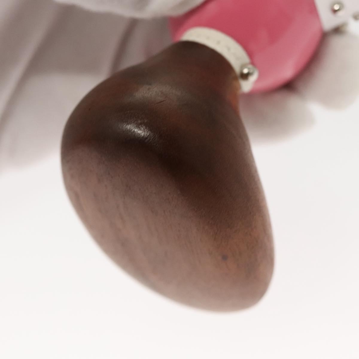 PRADA Key Holder metal Pink Auth 118867M