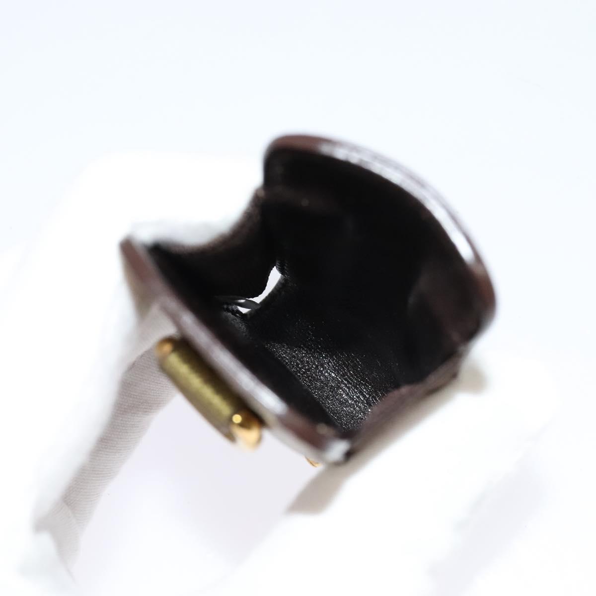 PRADA Pouch Safiano leather 2Set Gold Silver Auth 118868