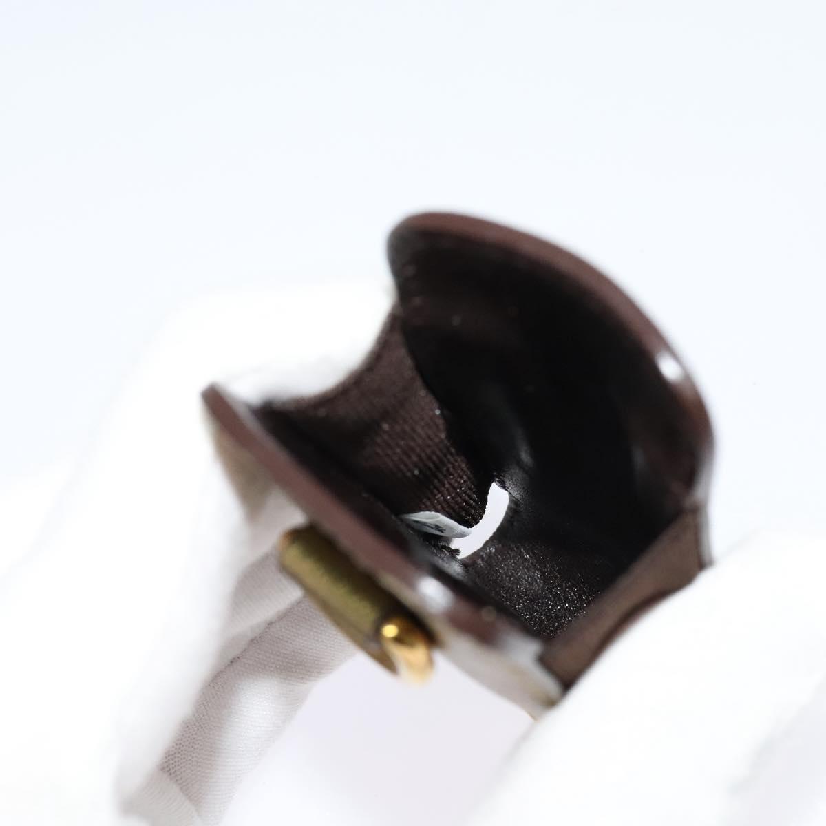 PRADA Pouch Safiano leather 2Set Gold Silver Auth 118868