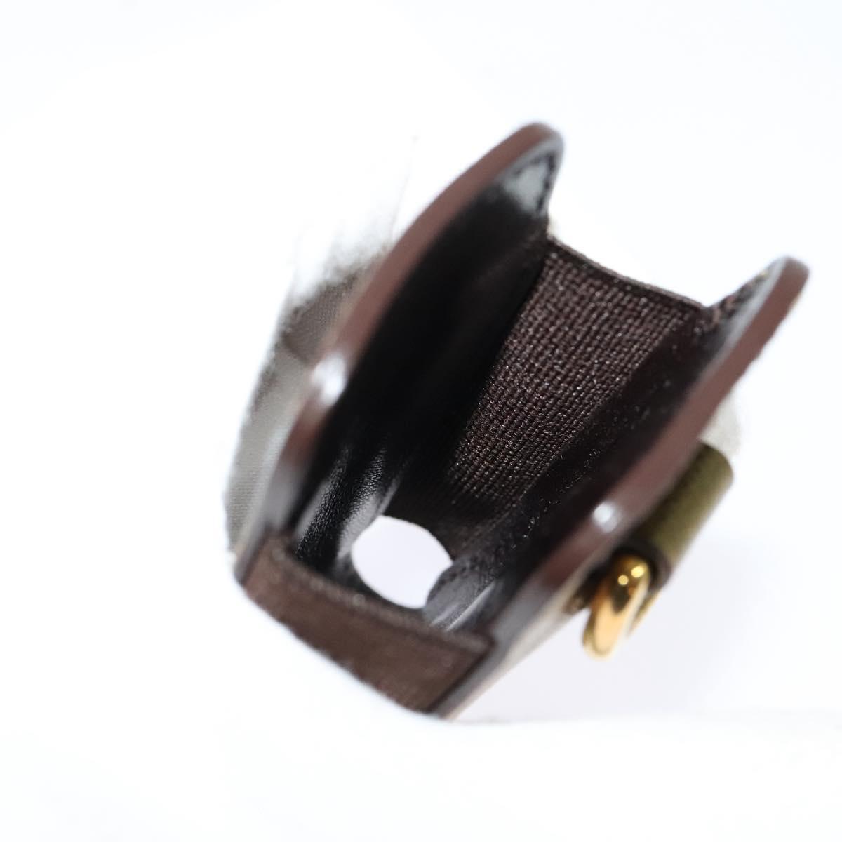 PRADA Pouch Safiano leather 2Set Gold Silver Auth 118868