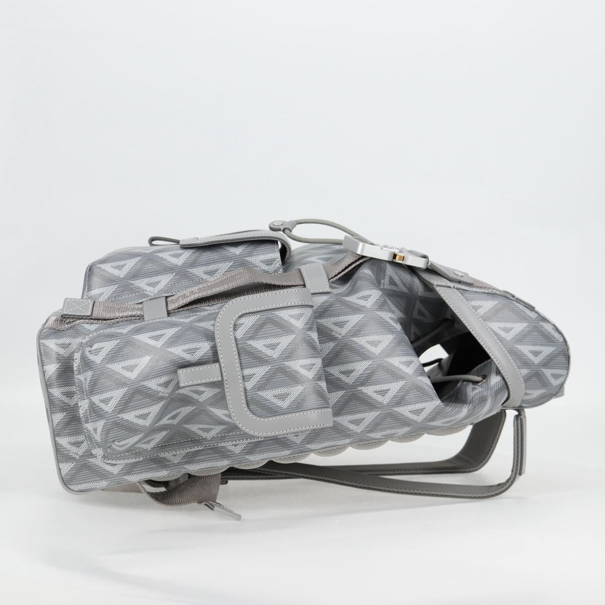 Christian Dior CD Diamond Backpack PVC Gray Auth 118893M