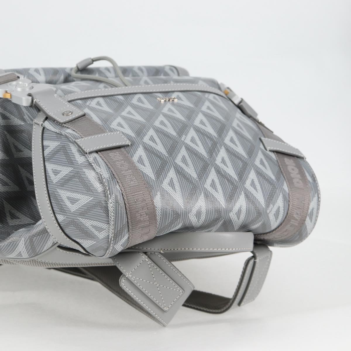 Christian Dior CD Diamond Backpack PVC Gray Auth 118893M