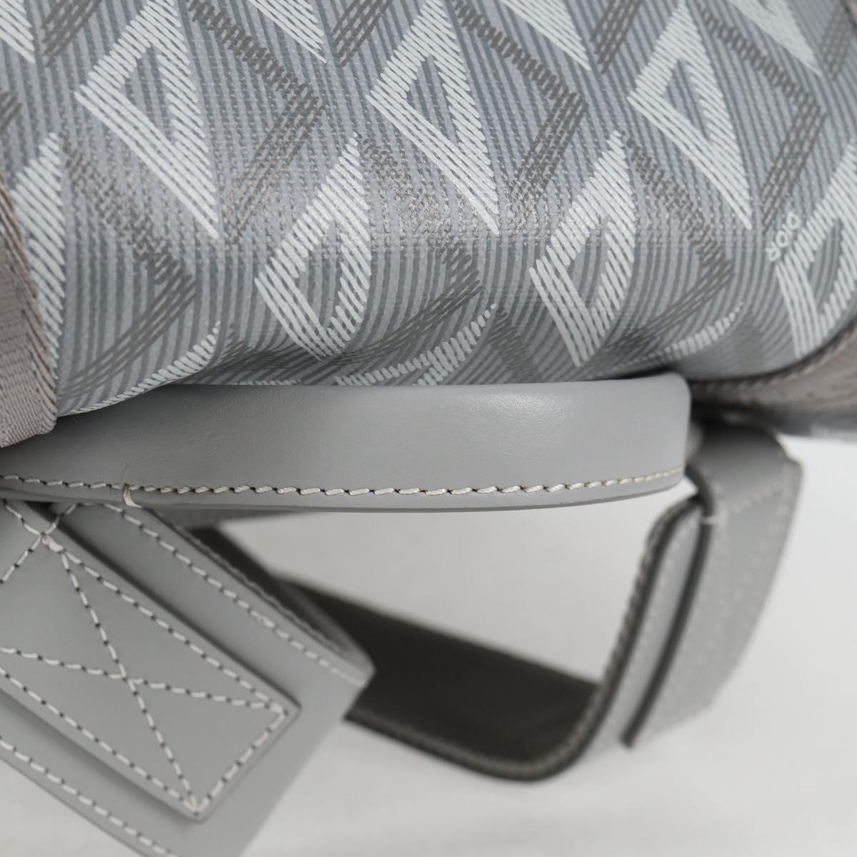 Christian Dior CD Diamond Backpack PVC Gray Auth 118893M