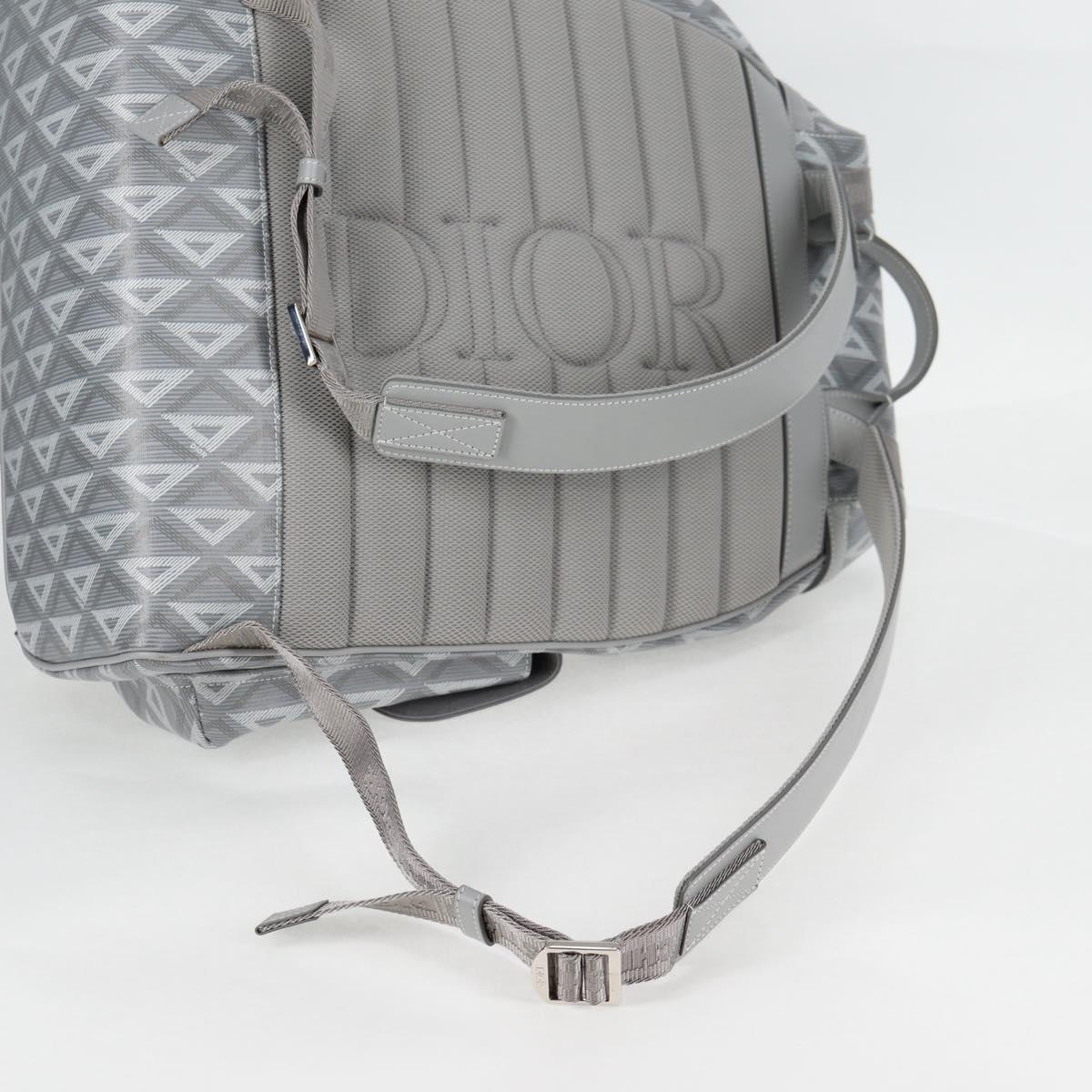 Christian Dior CD Diamond Backpack PVC Gray Auth 118893M