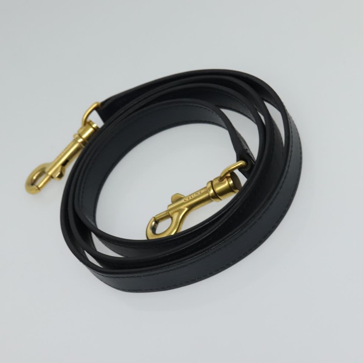 CELINE Luggage Micro Hand Bag Leather 2way Beige Gold Auth 118902