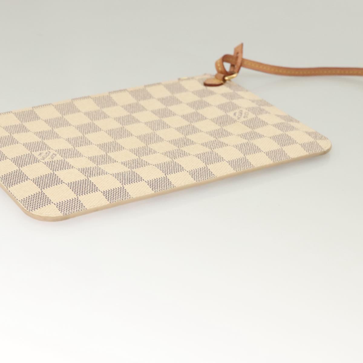 LOUIS VUITTON Damier Azur Neverfull MM Tote Bag N41605 LV Auth 118906