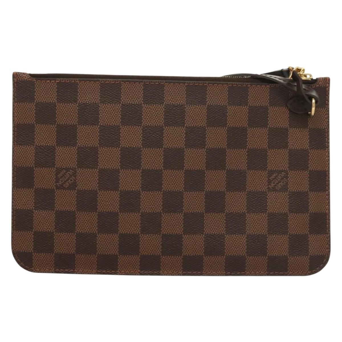 LOUIS VUITTON Damier Ebene Neverfull MM Pouch Accessory Pouch LV Auth 118952