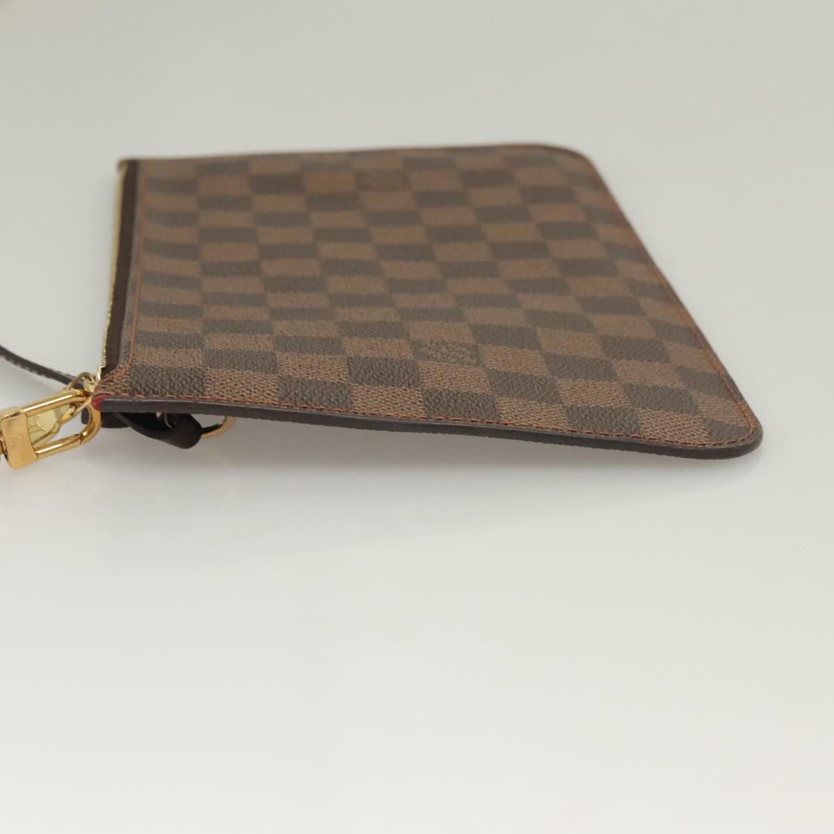 LOUIS VUITTON Damier Ebene Neverfull MM Pouch Accessory Pouch LV Auth 118952