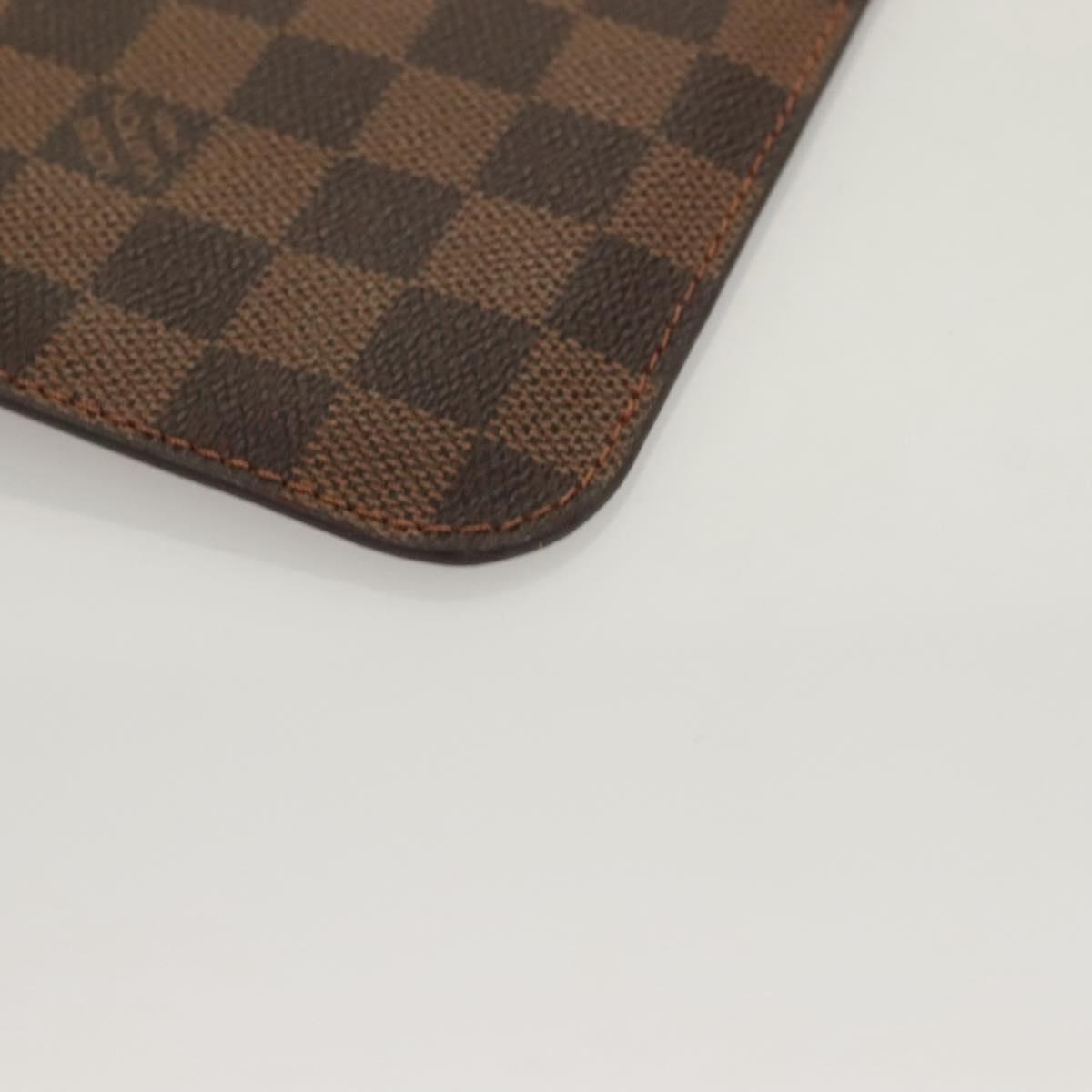 LOUIS VUITTON Damier Ebene Neverfull MM Pouch Accessory Pouch LV Auth 118952