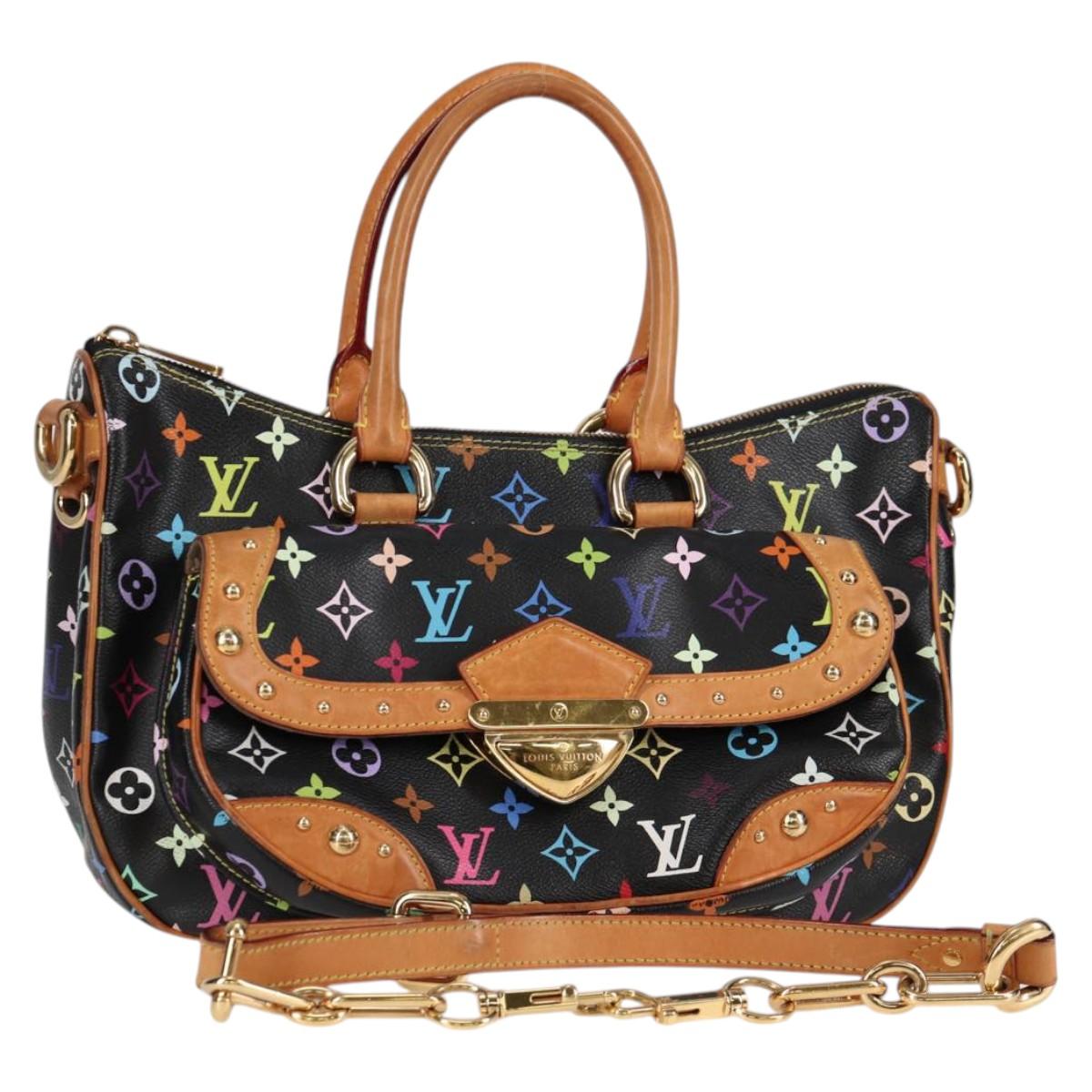 LOUIS VUITTON Monogram Multicolor Rita Tote Bag Black M40126 LV Auth 118953V