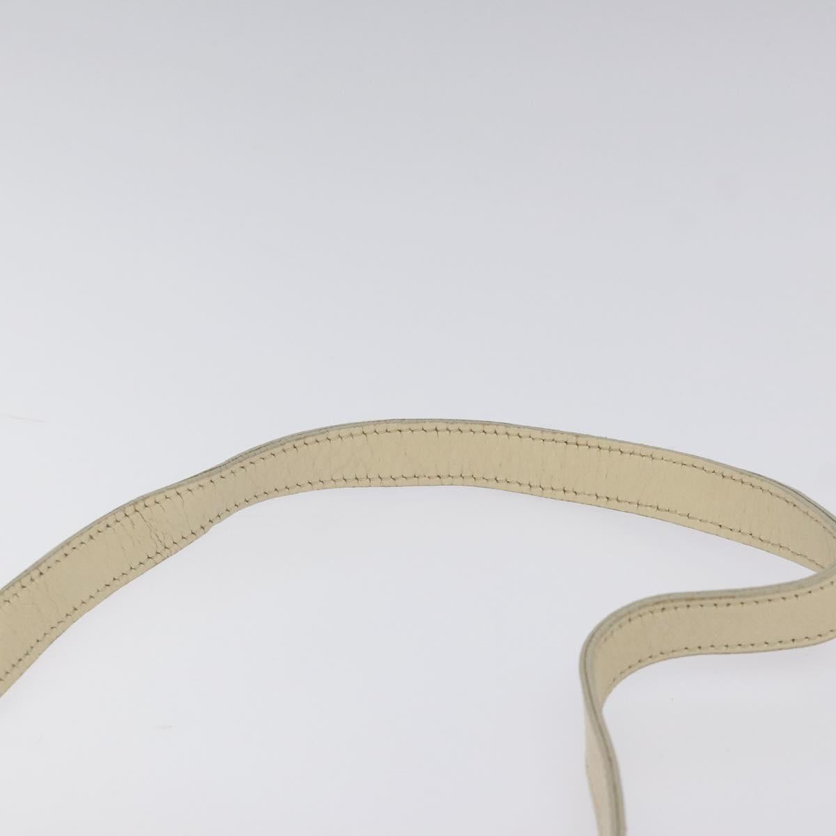 BURBERRY Nova Check Blue Label Shoulder Bag Nylon Beige Silver Auth 119011