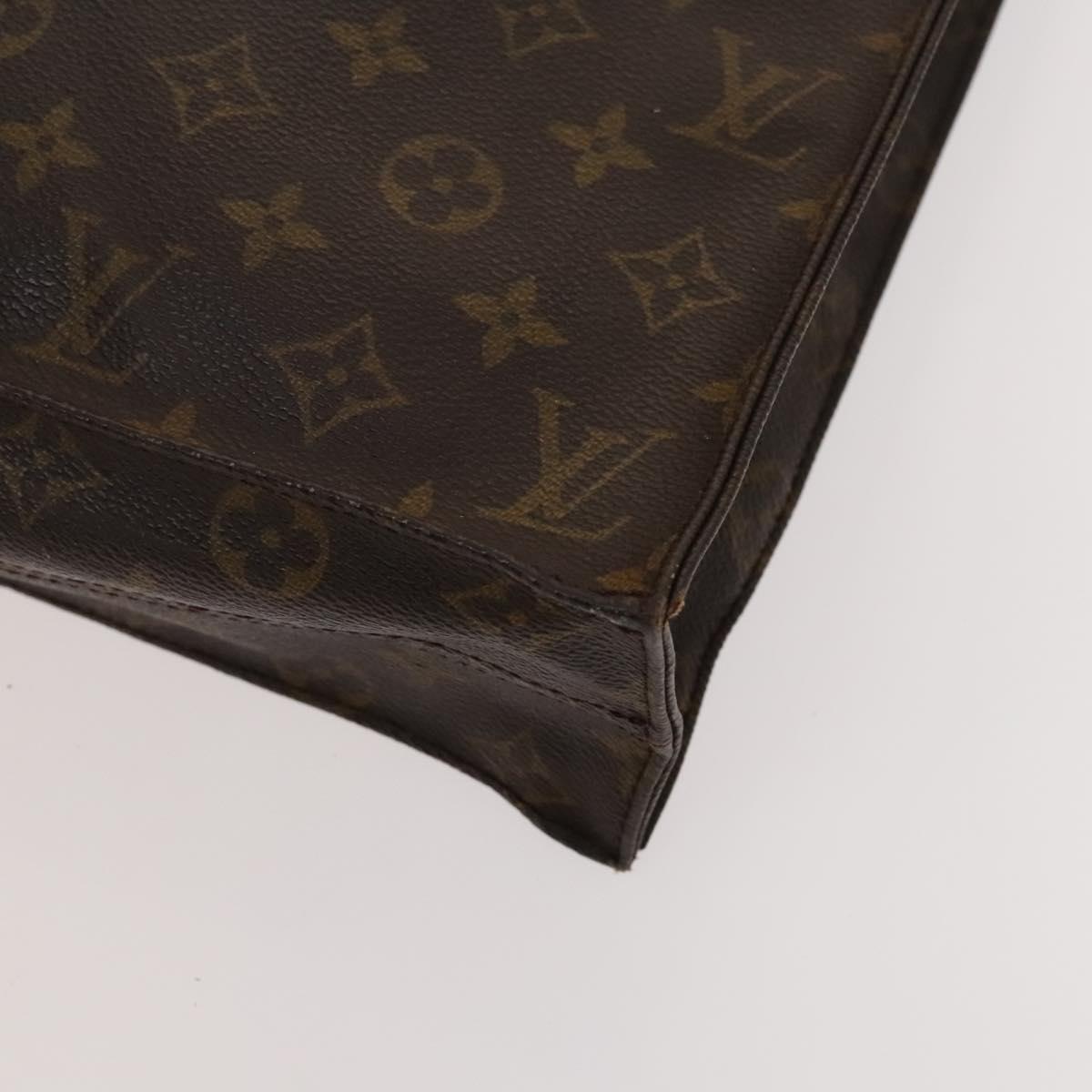 LOUIS VUITTON Monogram Sac Plat Hand Bag M51140 LV Auth 119012