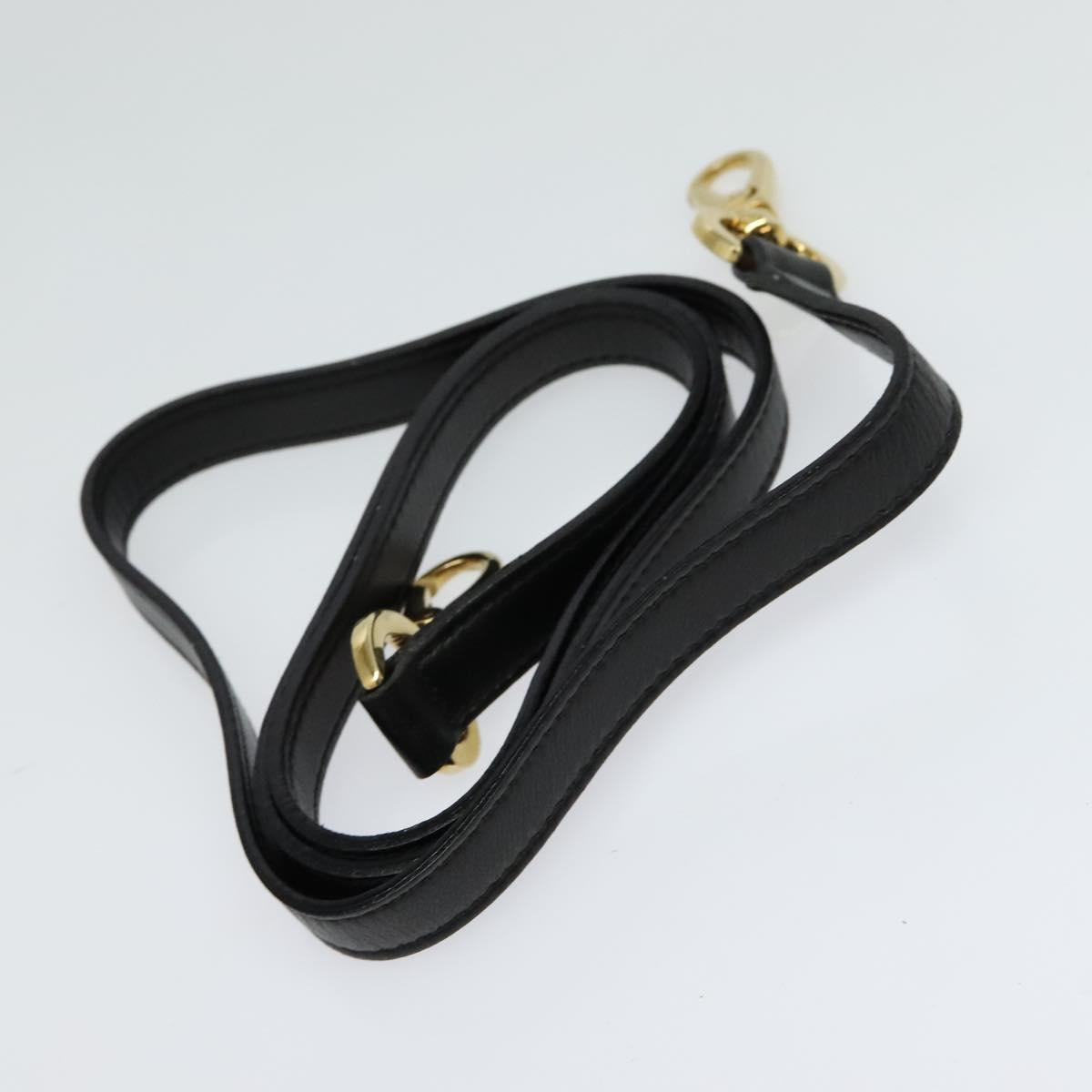 Salvatore Ferragamo Hand Bag Leather 2way Black Gold Auth 119032