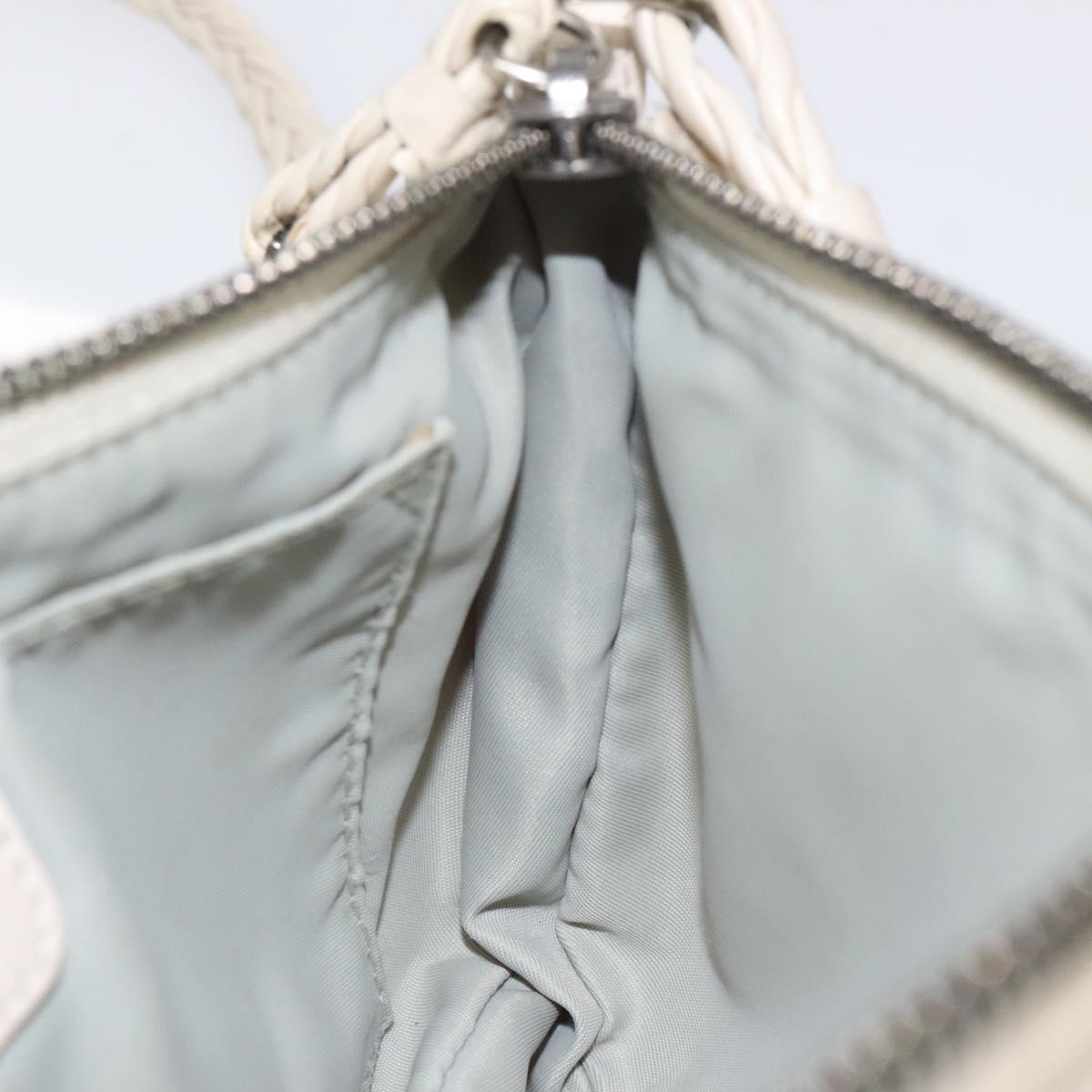 Christian Dior Trotter Canvas Shoulder Bag White Auth 119092A