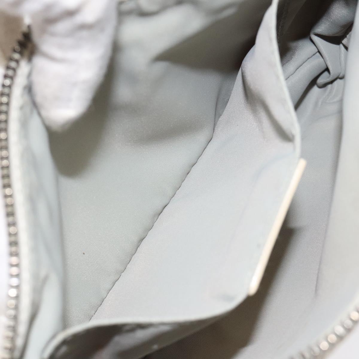 Christian Dior Trotter Canvas Shoulder Bag White Auth 119092