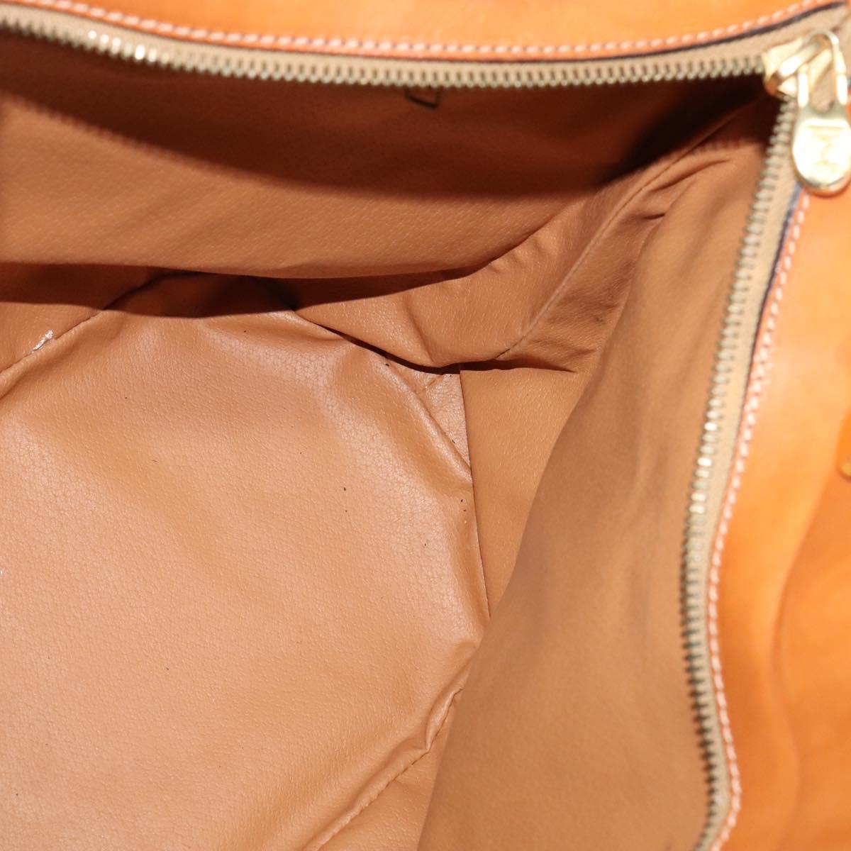 CELINE Macadam Canvas Tote Bag Beige Gold Auth 119139