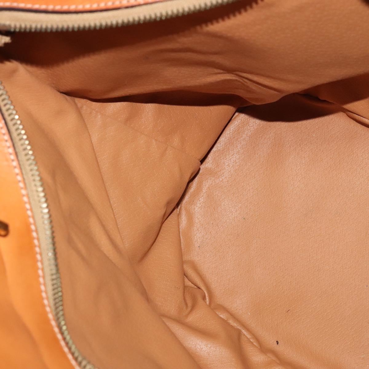 CELINE Macadam Canvas Tote Bag Beige Gold Auth 119139