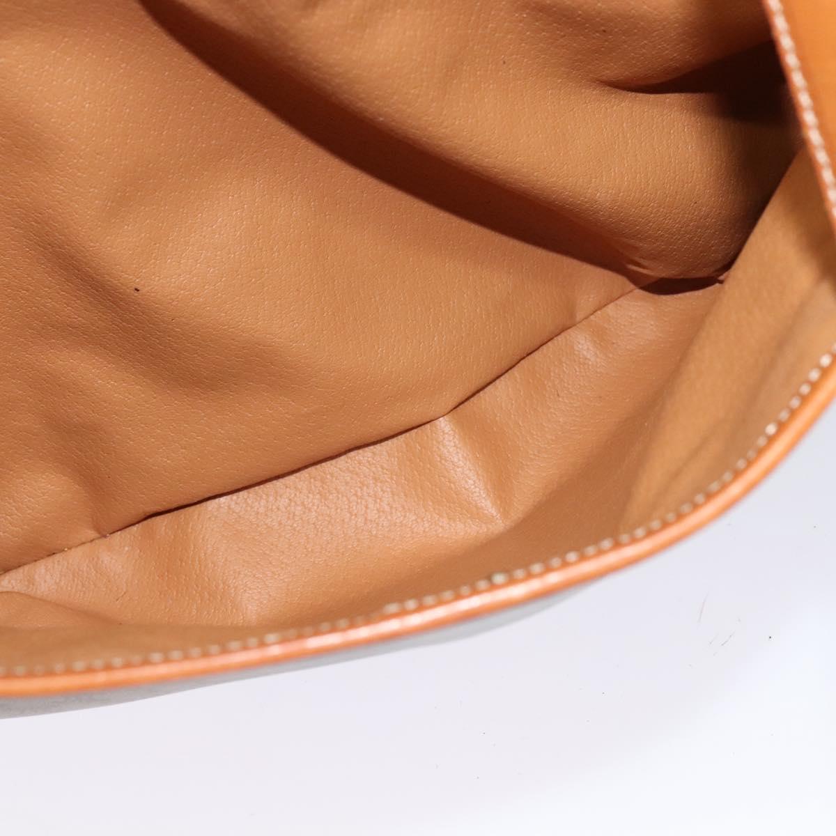 CELINE Macadam Canvas Tote Bag Beige Gold Auth 119139