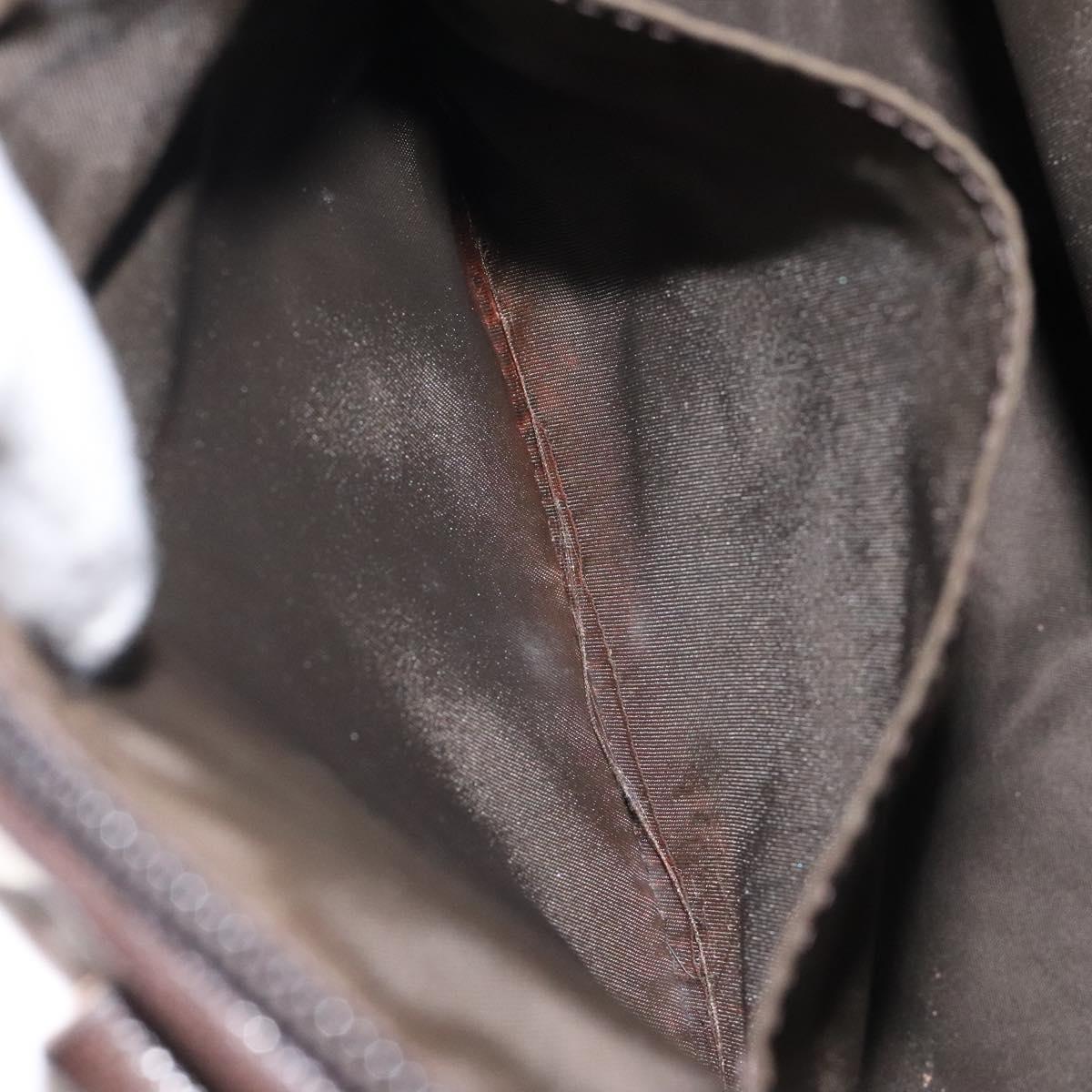 Christian Dior Trotter Canvas Hand Bag Brown Auth 119161