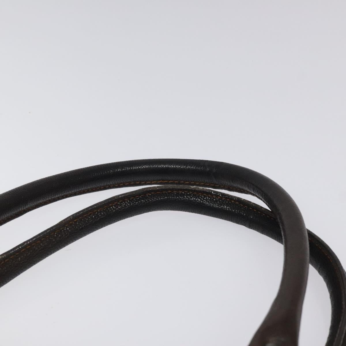 Christian Dior Trotter Canvas Hand Bag Brown Auth 119161