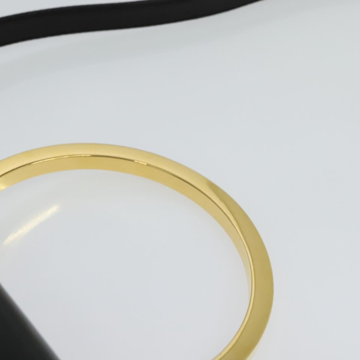 Salvatore Ferragamo Gancini Hand Bag Leather 2way Black Gold Auth 119166