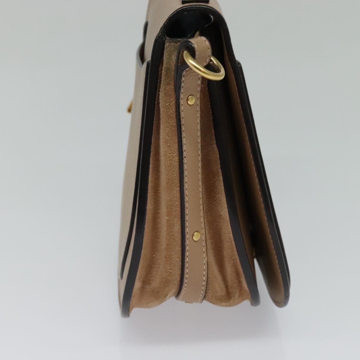 Chloe Nile Hand Bag Leather 2way Pink Gold Auth 119191