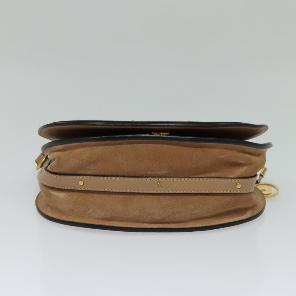 Chloe Nile Hand Bag Leather 2way Pink Gold Auth 119191