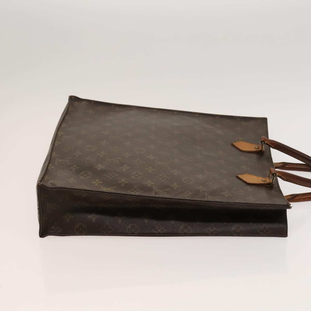 LOUIS VUITTON Monogram Sac Plat Hand Bag M51140 LV Auth 119195