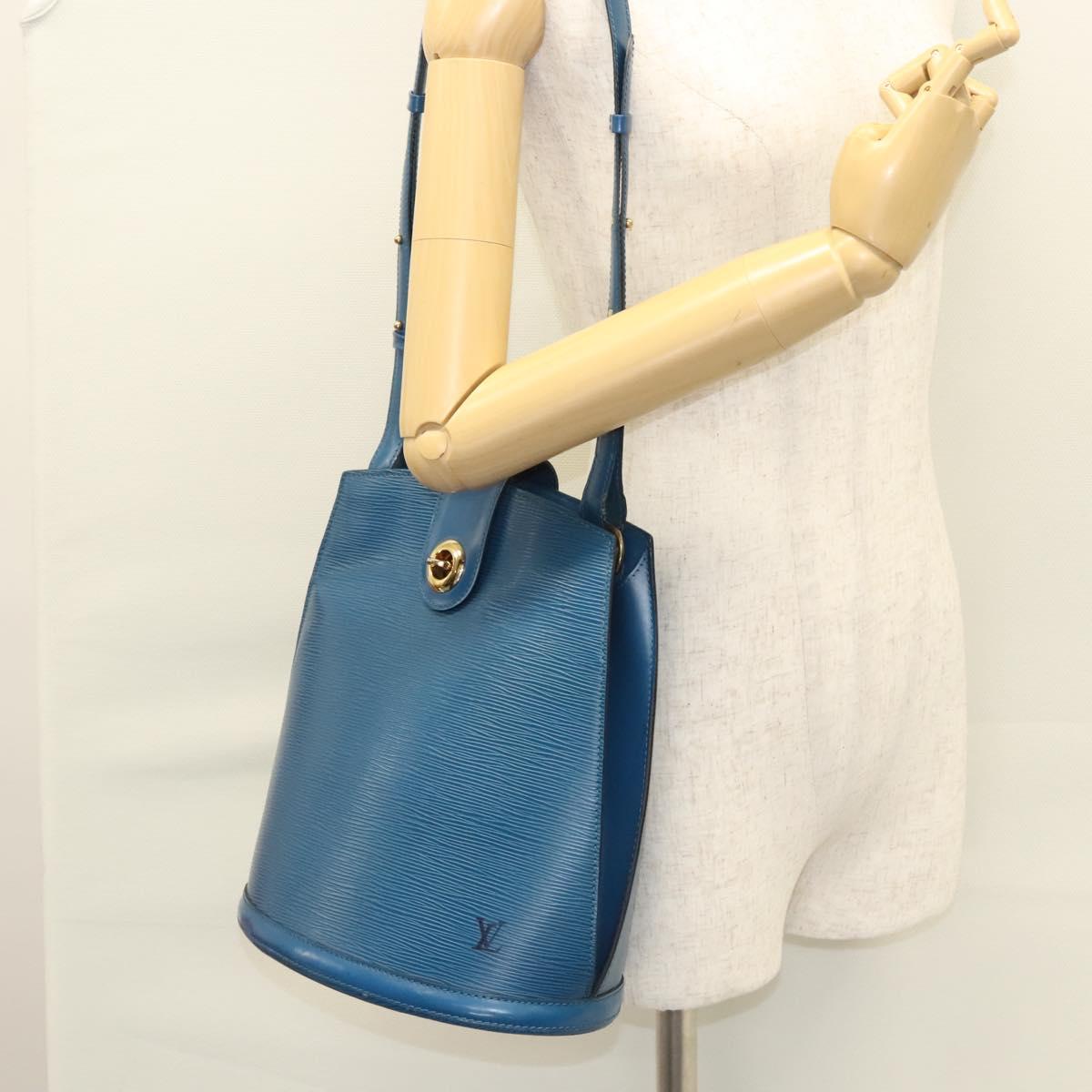 LOUIS VUITTON Epi Cluny Shoulder Bag Blue M52255 LV Auth 119203