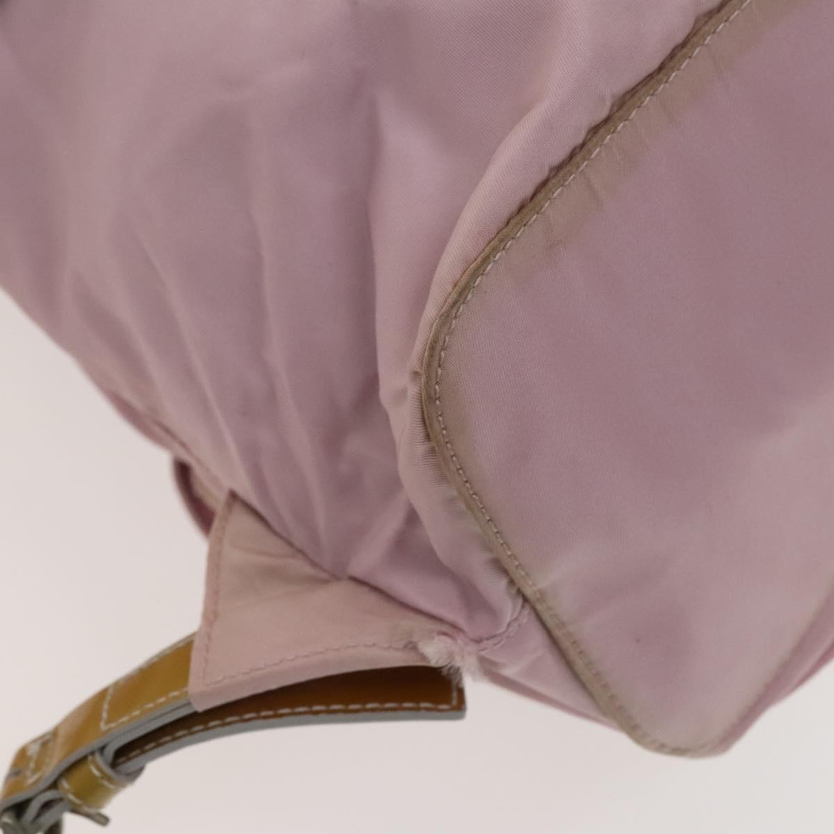 PRADA Backpack Nylon Pink Silver Auth 119214