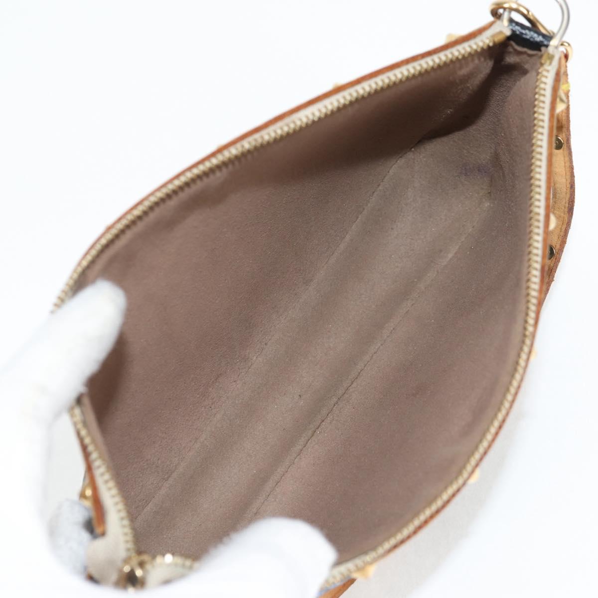 LOUIS VUITTON Monogram Multicolor Pochette Accessoires Black M92648 Auth 119219V